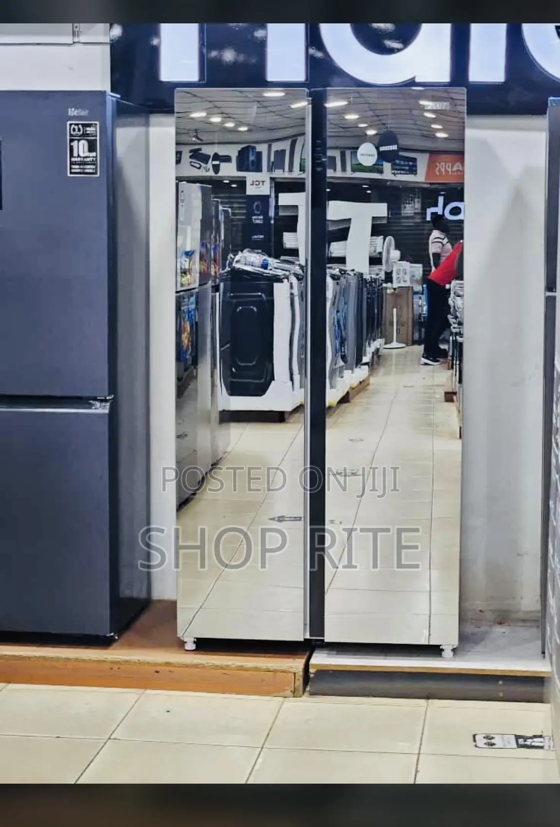 Pixel Mirror Finish Side by Side Refrigerator