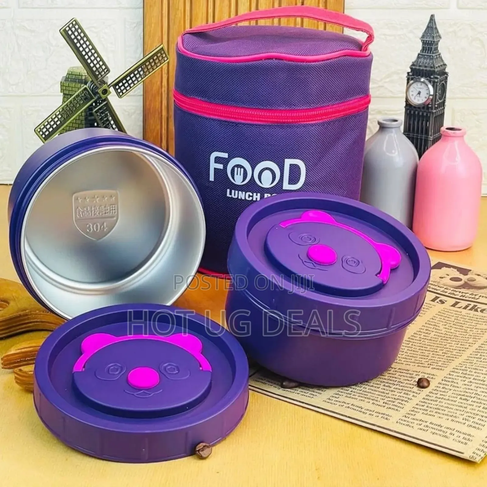 Stainless Steel Insulation Portable Lunch Box - Multicolor