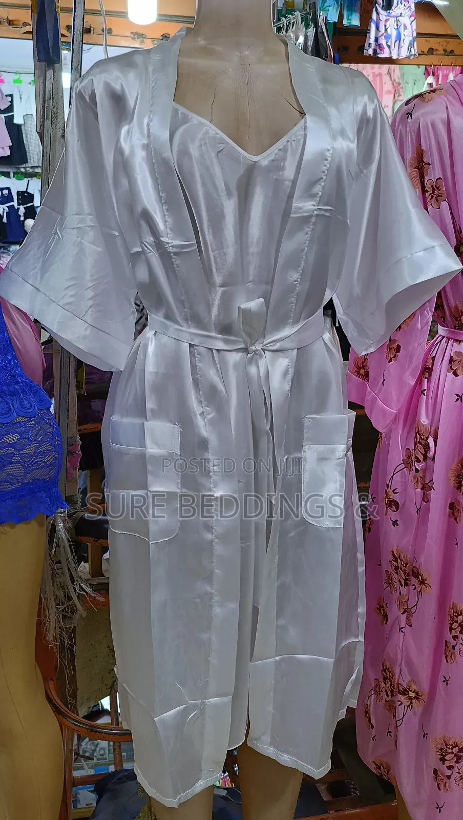 White Silk Night Wear