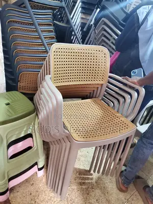 Caffee Plastic Chairs Armed