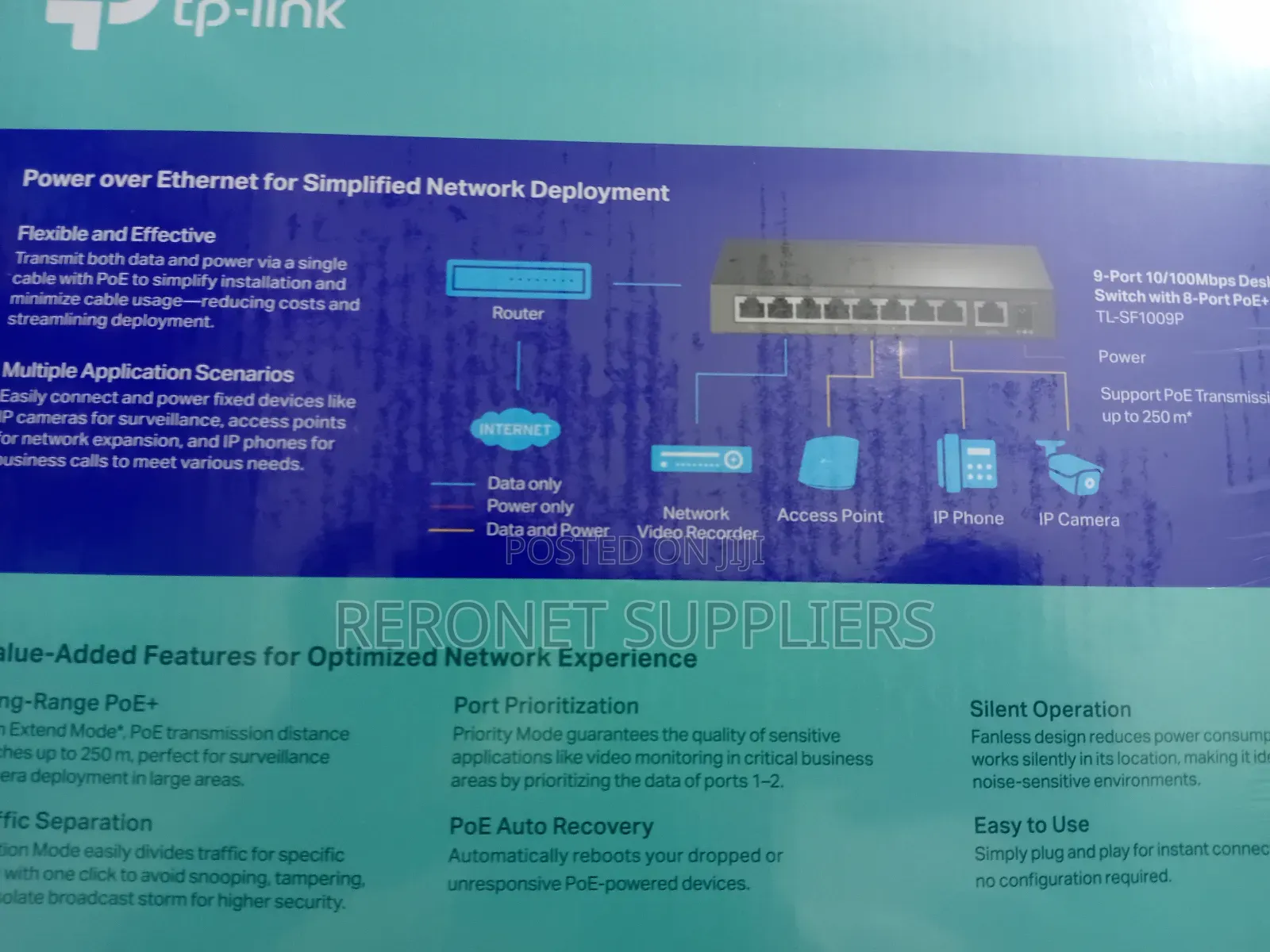 Tp Link 9 Port 10/100mbps Poe Switch