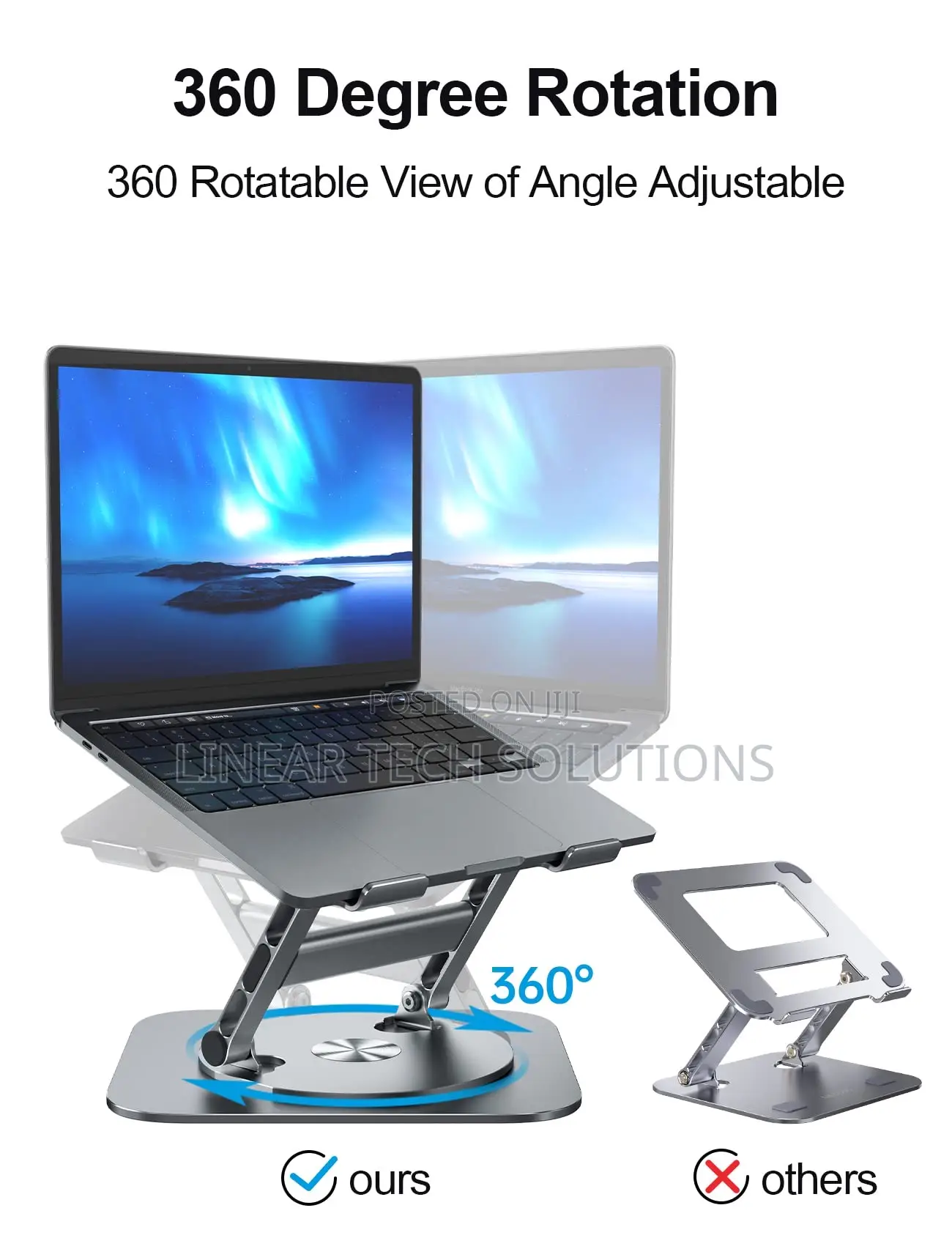 360 Swivel Aluminum Computer Stand