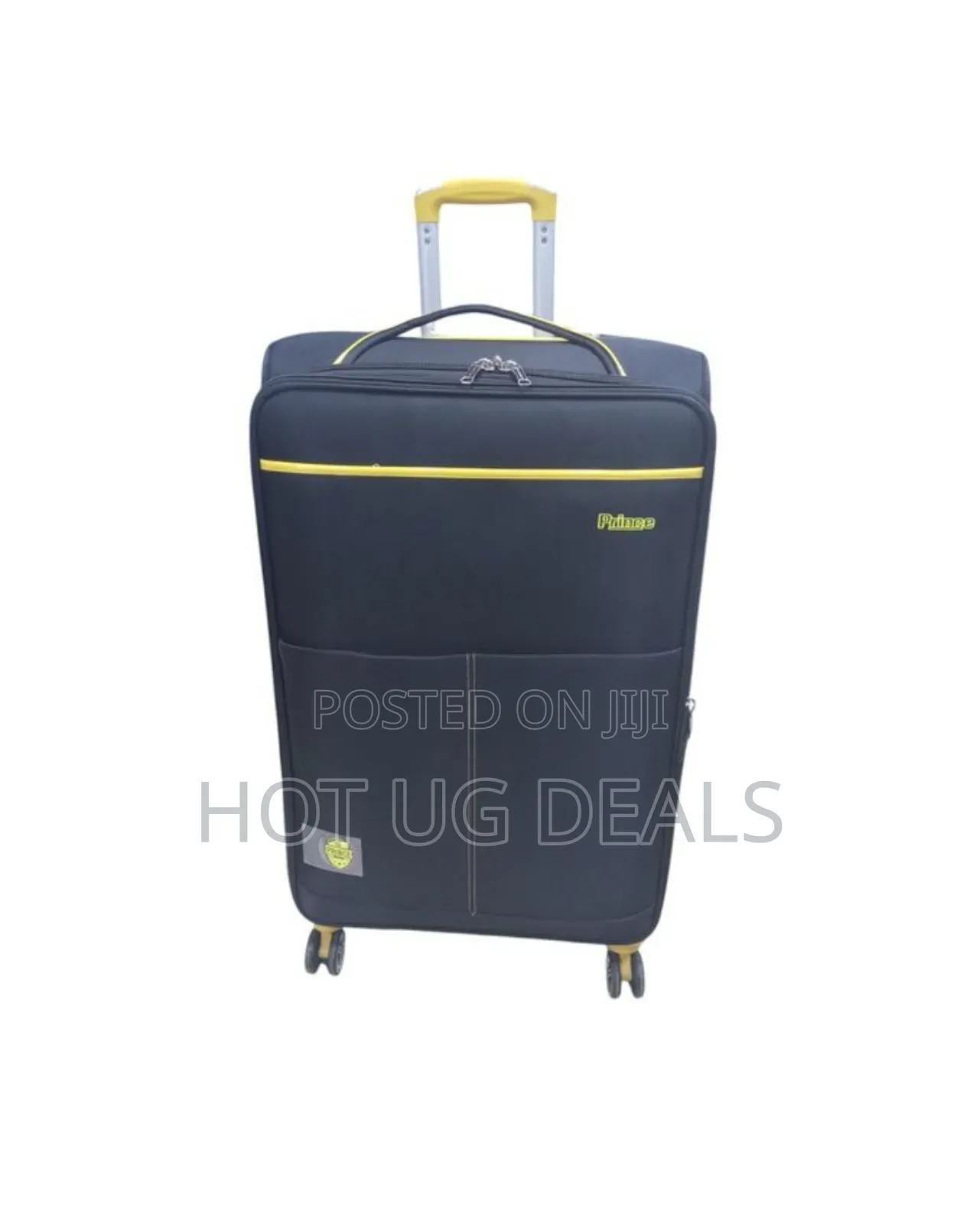 Large Size Strong Fabric Travel Cloth Suitcase - Black