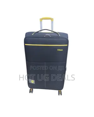Large Size Strong Fabric Travel Cloth Suitcase - Black