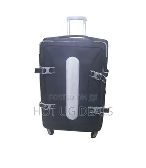 Large Size Strong Fabric Travel Cloth Suitcase - Black