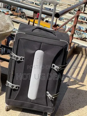 Large Size Strong Fabric Travel Cloth Suitcase - Black