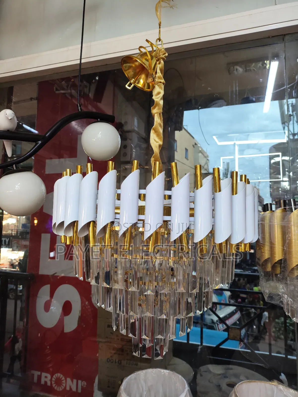 White and Golden Chandelier