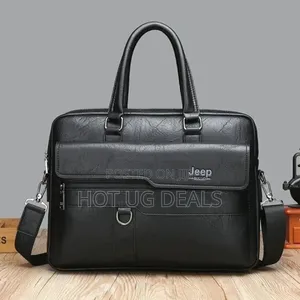 Business Shoulder Bag Men Messenger Bag Briefcase - Black