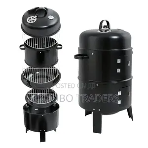 3in1 Charcoal Grill BBQ Smoker Stove Oven