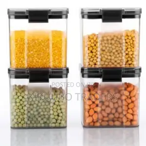 4pxs Transparent Plastic Plain Storage Box
