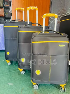Travel Cloth Fabric Suitcase - Black