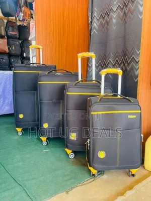Travel Cloth Fabric Suitcase - Black