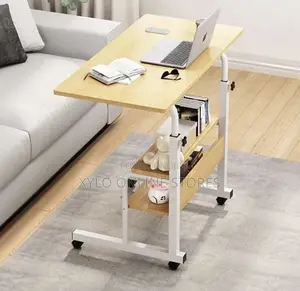 Foldable and Movable Reading Table With Wheels,Multicolored