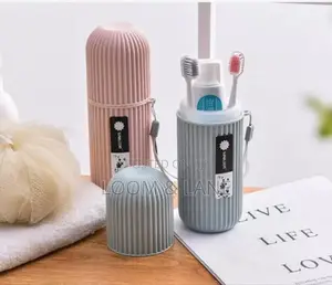 Capsule Shape Travel Toothbrush Holder and Toothpaste