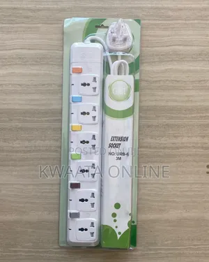 G T 6 Outlets Extension Cable- Good Quality - 6 Sockets