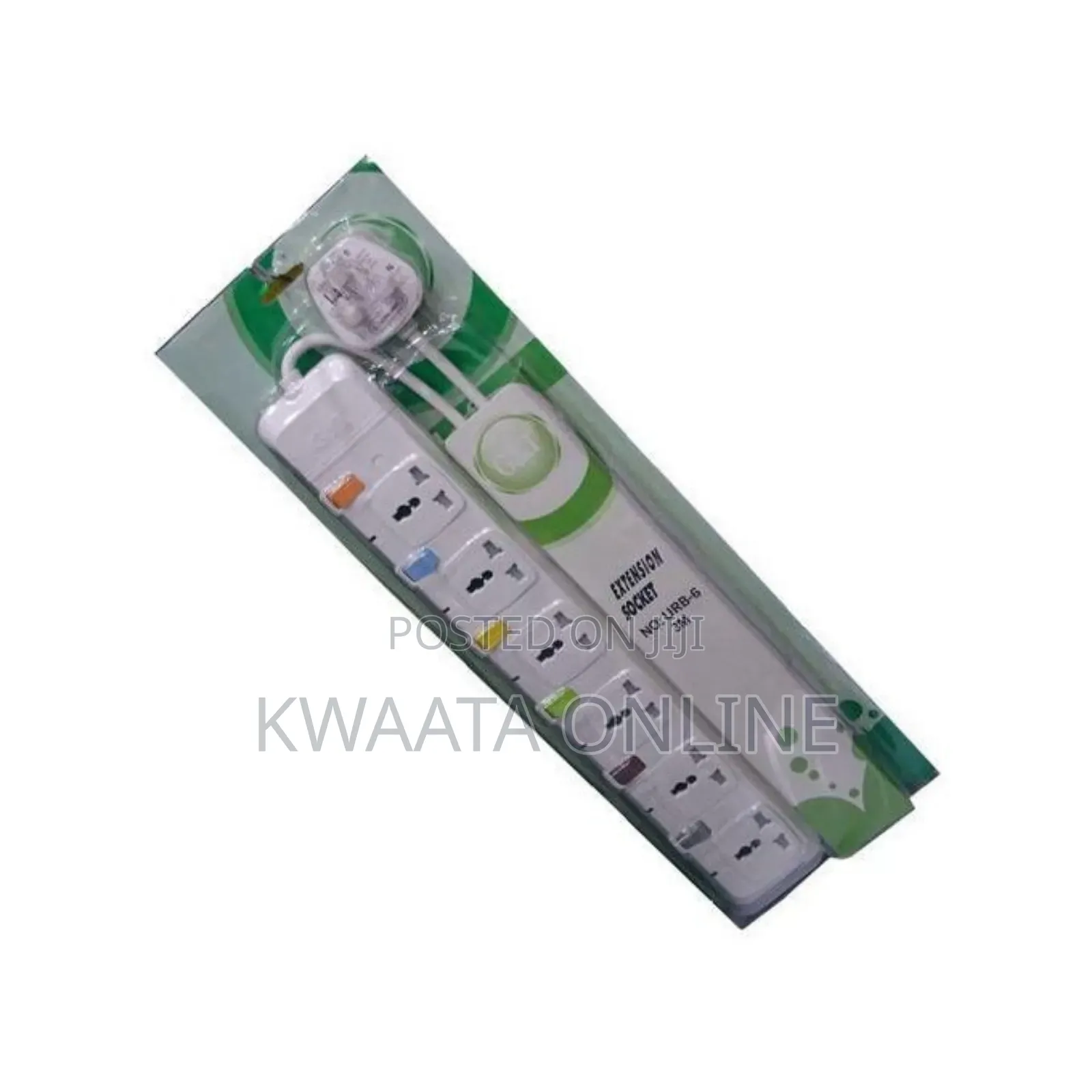G T 6 Outlets Extension Cable- Good Quality - 6 Sockets
