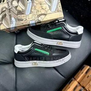 Men’S Black/White Diesel Casual Sneakers