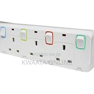 G T 6 Outlets Extension Cable- Good Quality - 6 Sockets