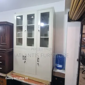 Filing Cabinet Three Doors With Glass