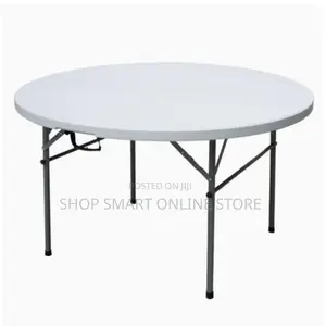 Foldable Plastic Round Table 150cm for Parties/Garden/Dining