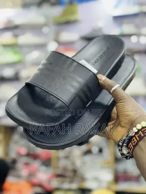 Men’S Classic Black Burberry Push In Sandals