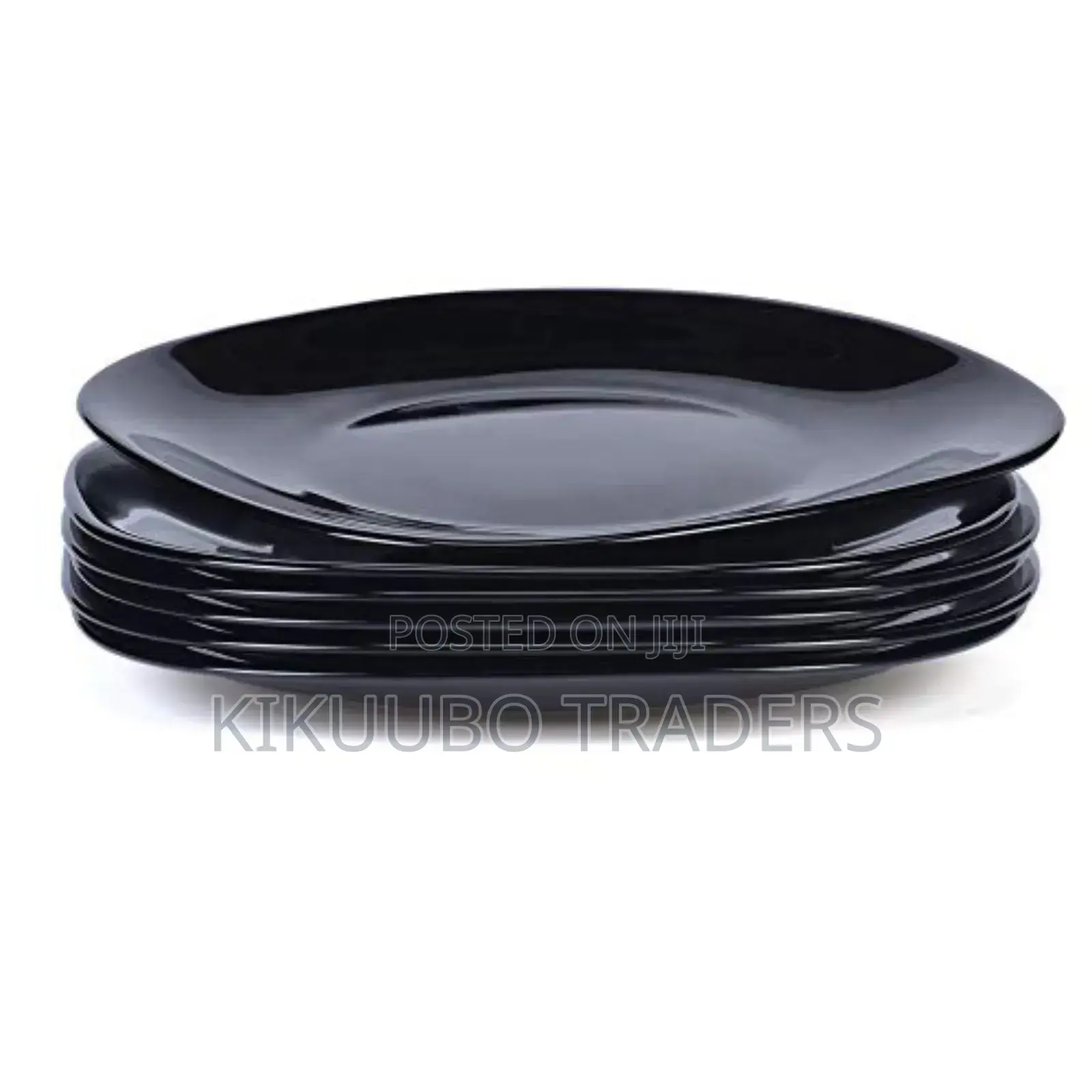Luminarc 6 Pieces Black Square Plates