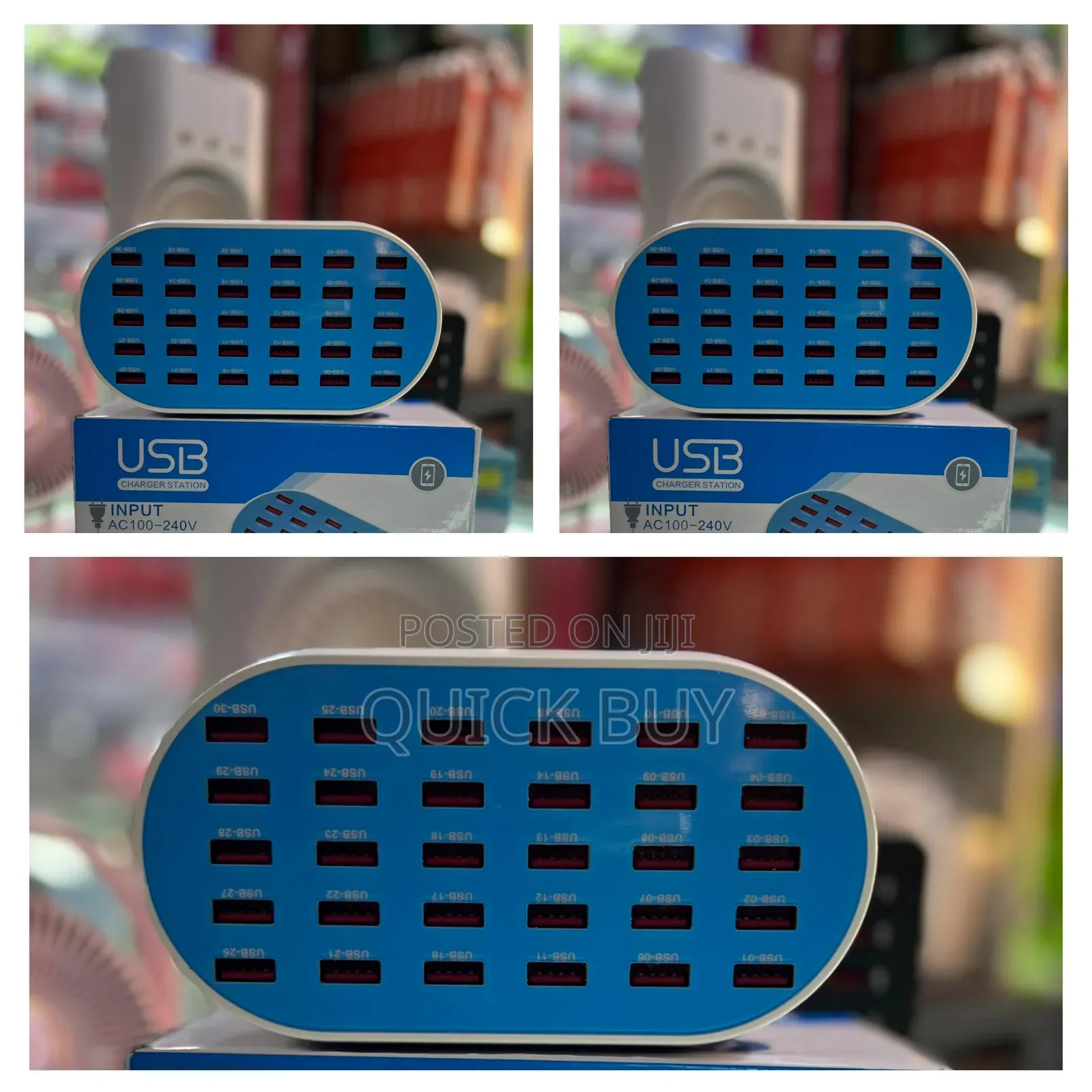 New Usb Charging Station 30 Ports-Blue