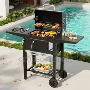 Charcoal BBQ Grill With Wheels