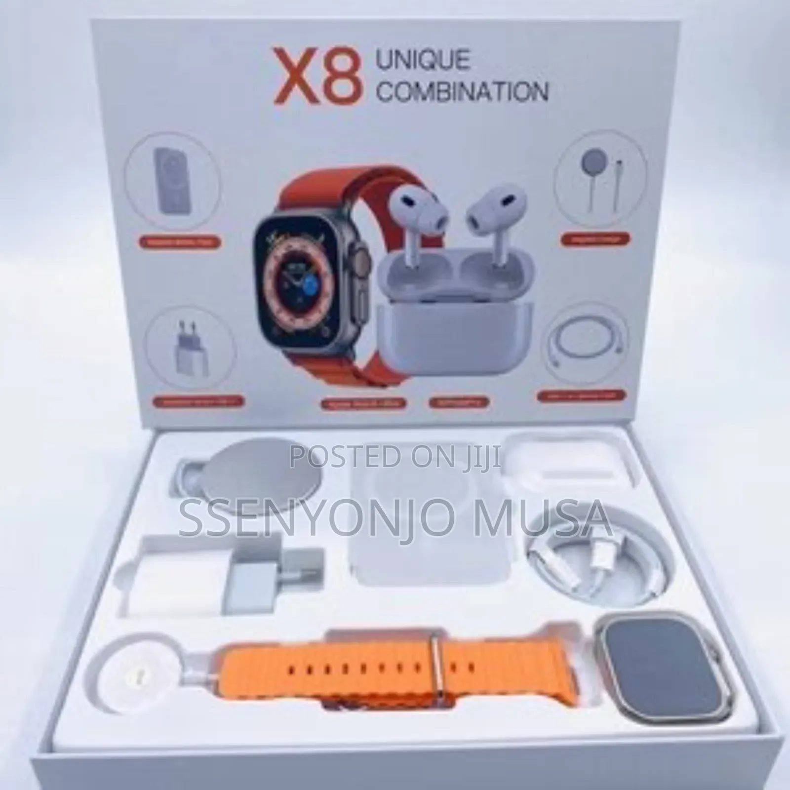 X8 8-in-1 Smartwatch Bundle - Ultimate Smartwatch Experience