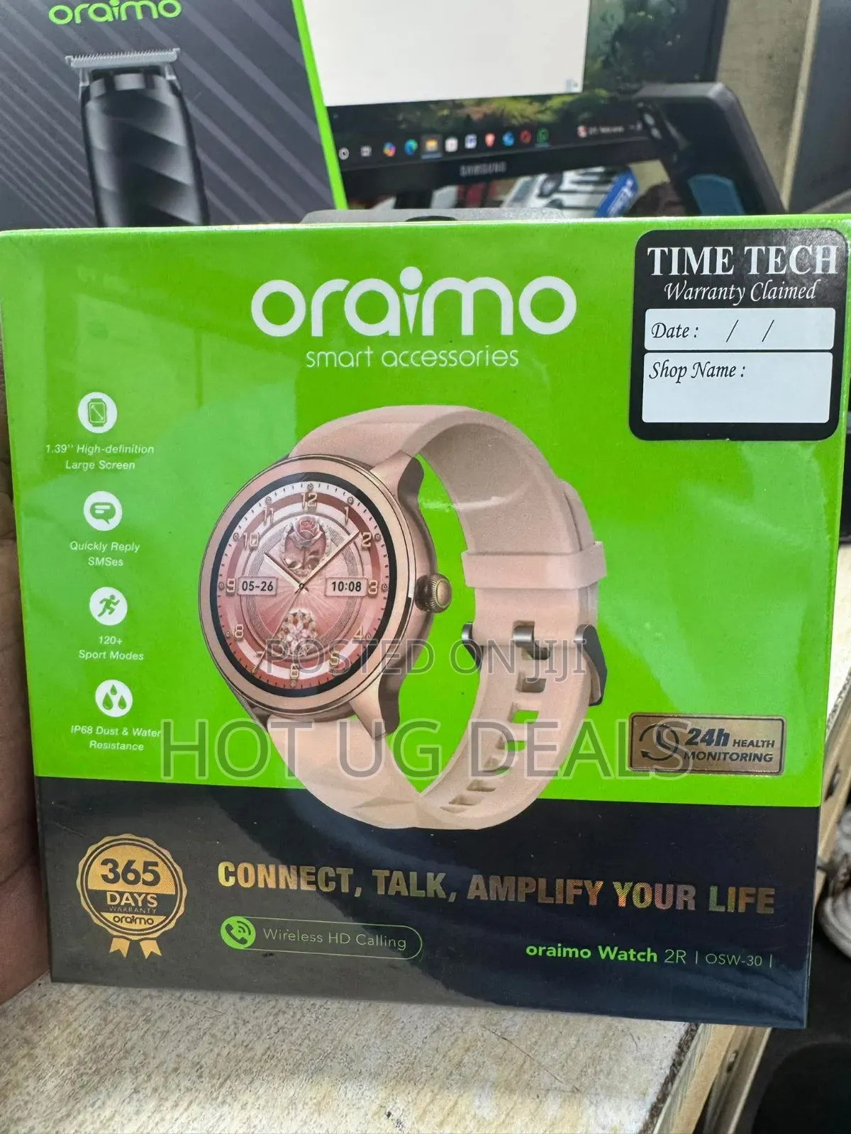 Oraimo Bluetooth Calling Smartwatch For Men & Women,1.39′′