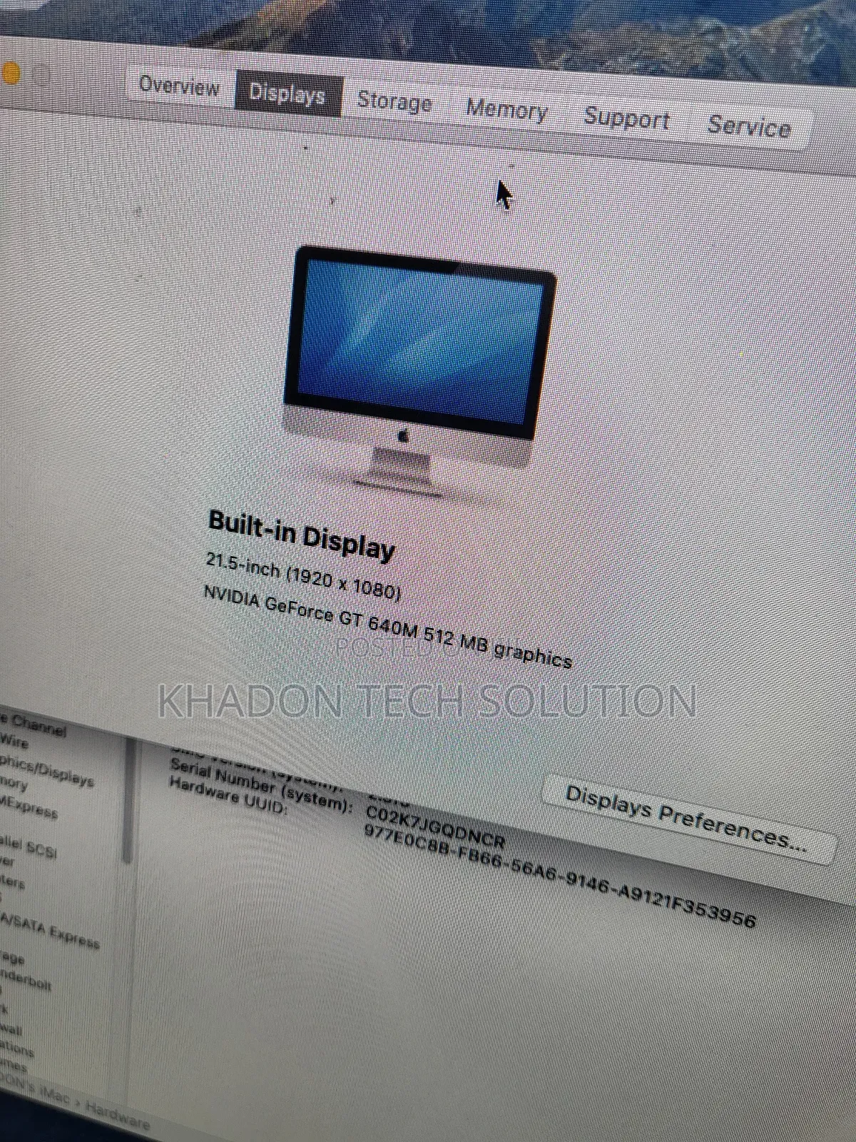 Desktop Computer Apple iMac 8GB Intel Core i5 HDD+SSD 500GB
