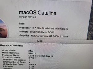Desktop Computer Apple iMac 8GB Intel Core i5 HDD+SSD 500GB