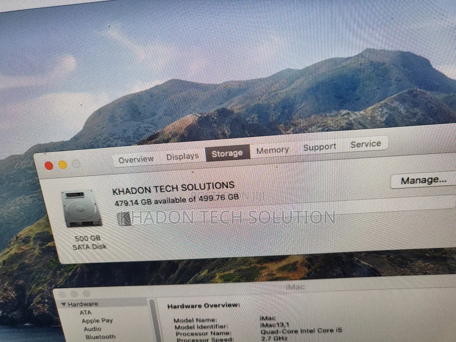 Desktop Computer Apple iMac 8GB Intel Core i5 HDD+SSD 500GB