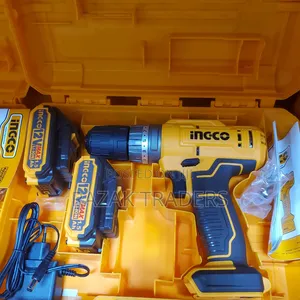 Ingco Cordless Hammer Impact Drill 12v With Two Batteries
