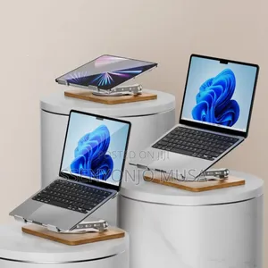 Adjustable Metal Laptop Stand With 360° Rotating Base