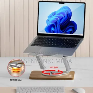 Adjustable Metal Laptop Stand With 360° Rotating Base