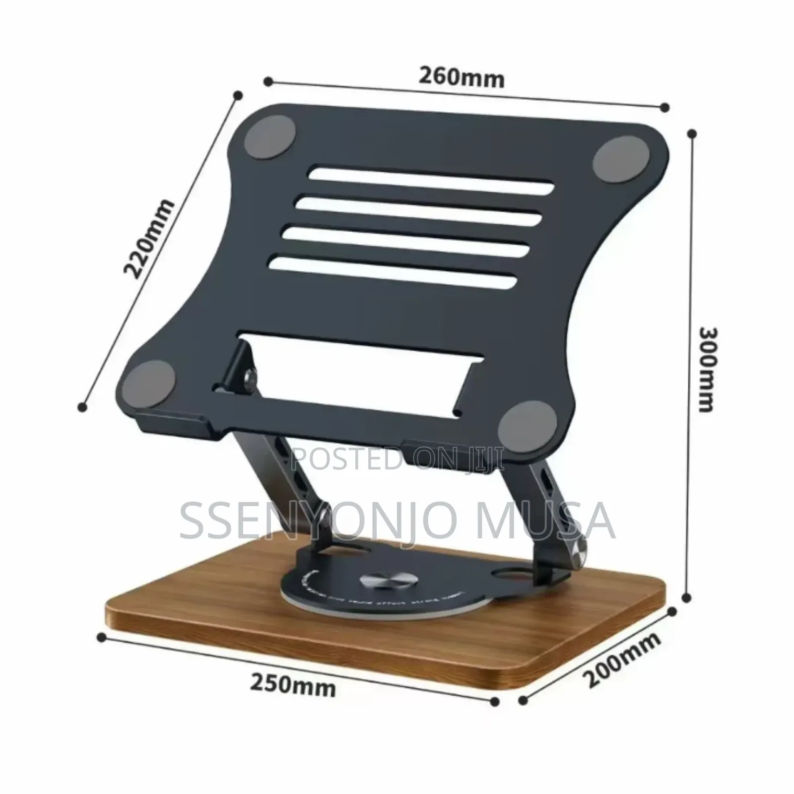 Adjustable Metal Laptop Stand With 360° Rotating Base