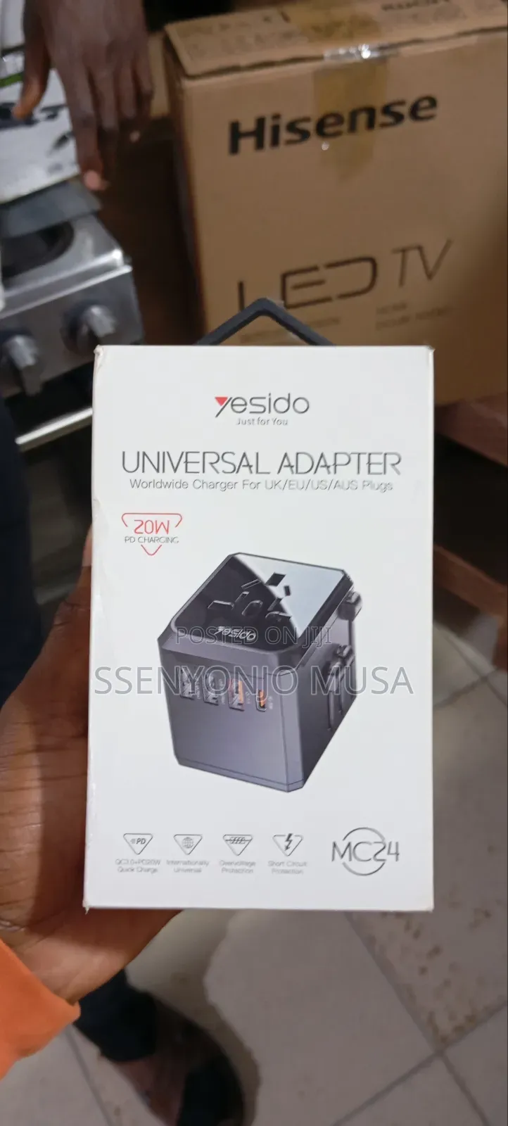 Yesido Adapter 4-Port Usb Type-C Universal Travel Adapter