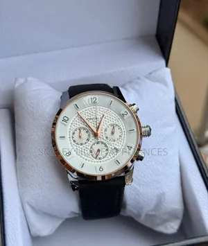 Montblanc Men's Black Authentic Leather Strapped Time Piece