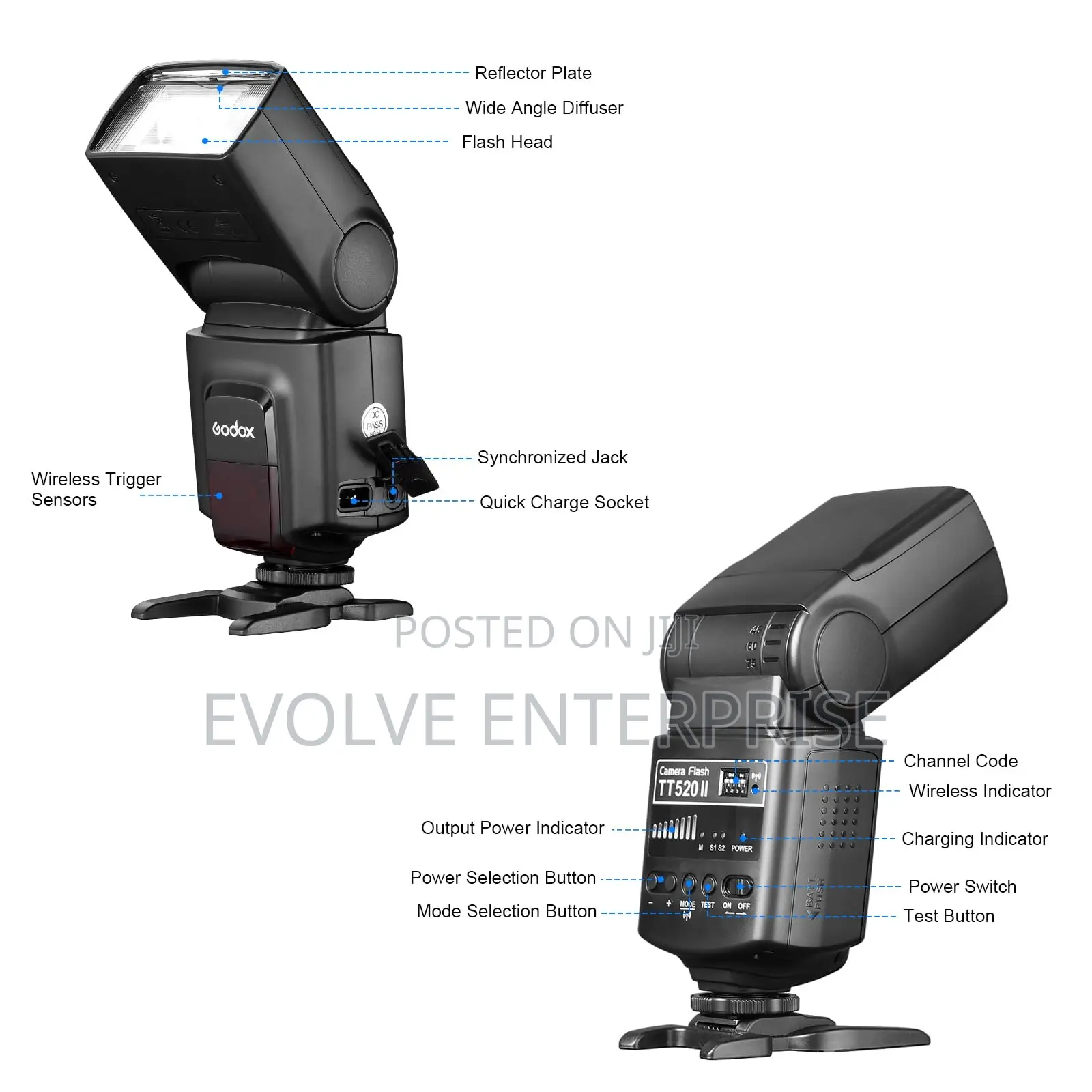 Godox Tt520 Ii Universal on-Camera Flash Speedlite