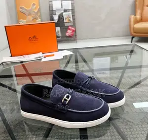 Men’S Super Classic Smart Casual Blue Hermes Suede Loafers
