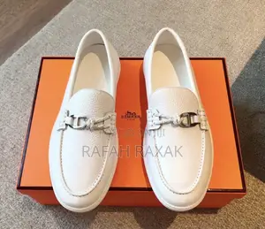 Original Men’S Off-white Hermes Ignacio Leather Loafers