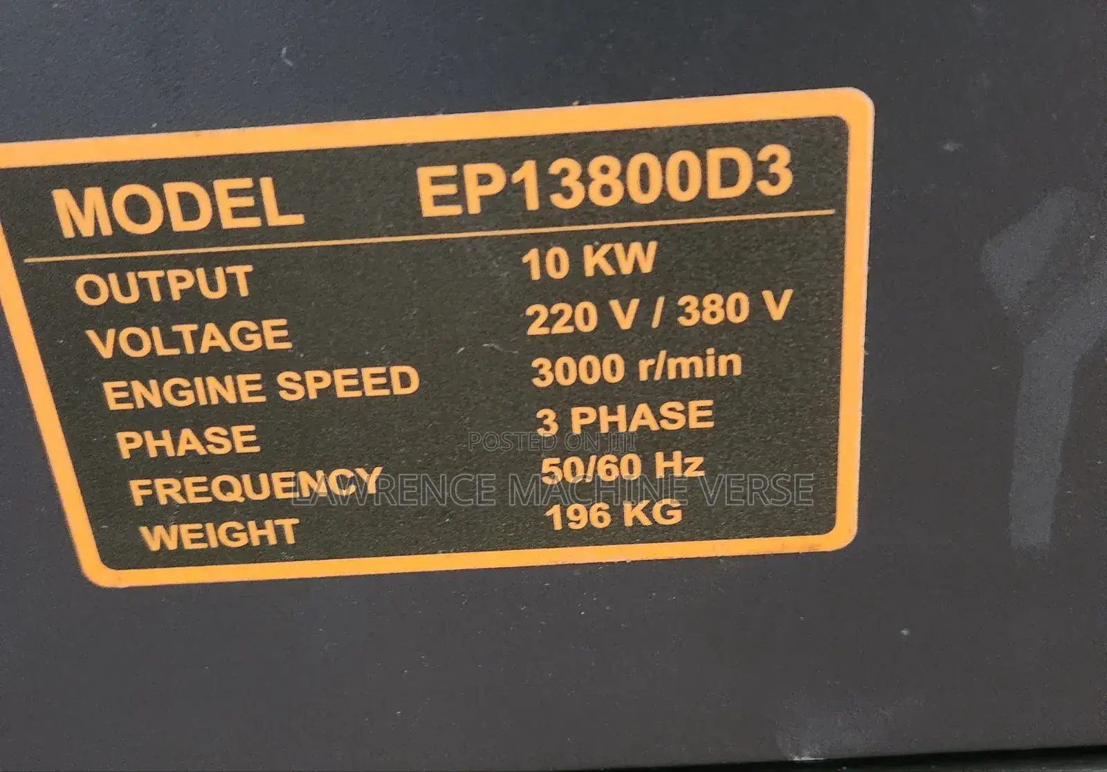 Silent Diesel Generator Three Phase 10kva