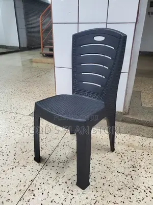 Checked Armless Plastic Chairs