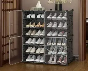 Multifunctional Mult-Layer and Transparent Home Shoe Rack