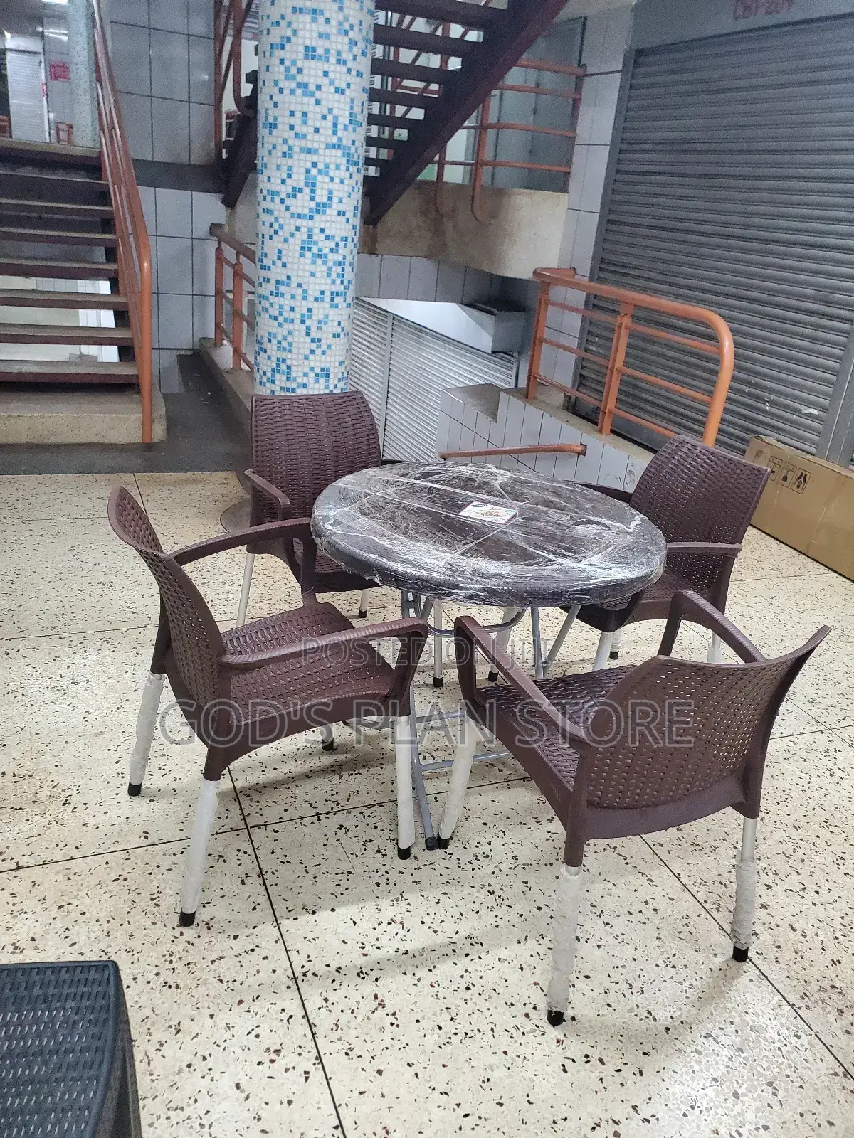 Dining and Bar Plastic Chairs and Table Set