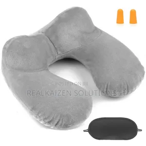 U Shape Fatigue Relief Inflatable Pillow| Eye Mask| Ear Plug