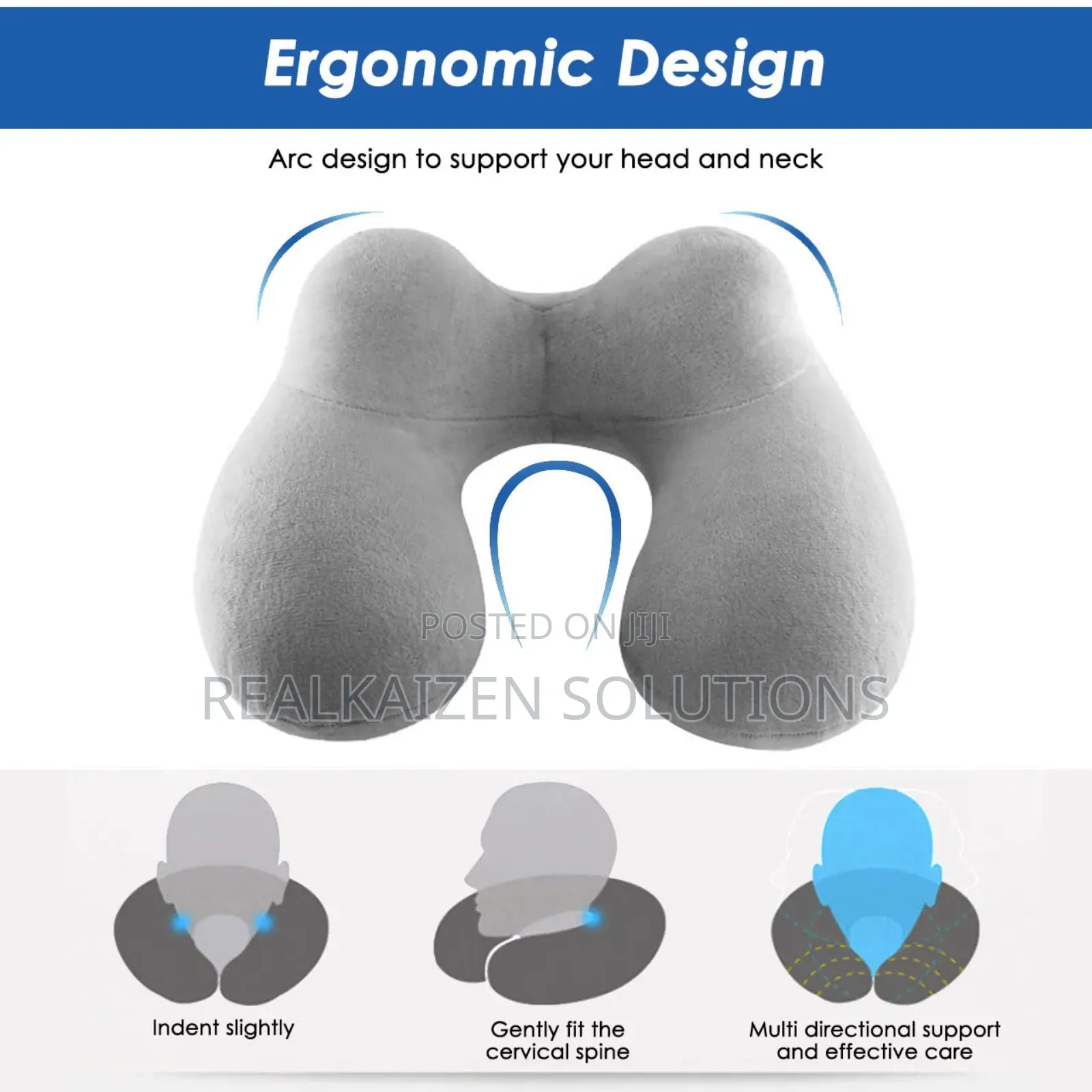 U Shape Fatigue Relief Inflatable Pillow| Eye Mask| Ear Plug