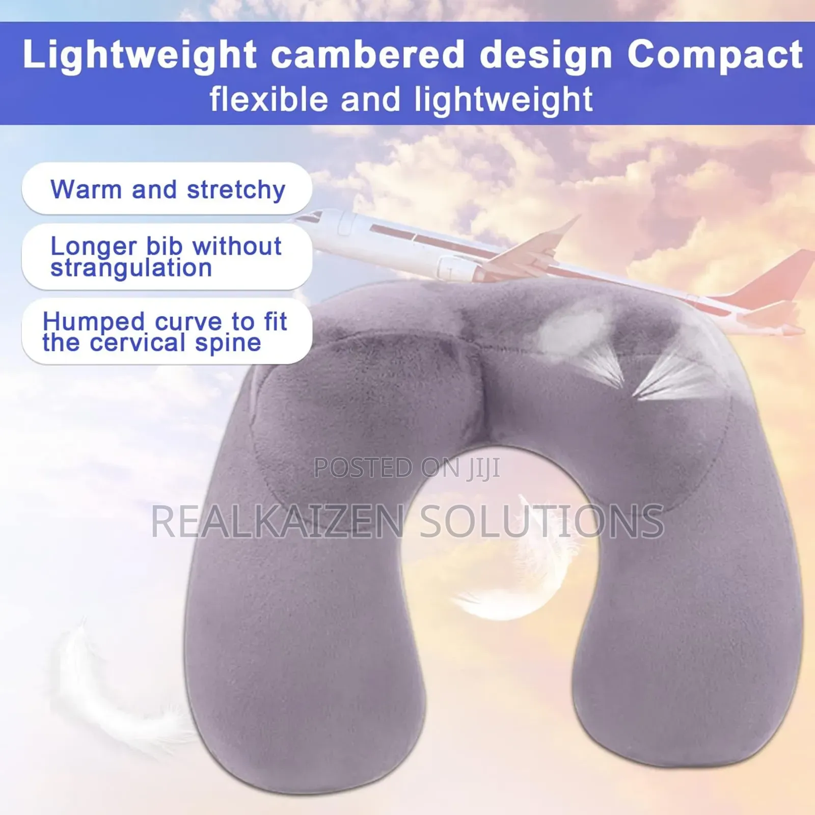 U Shape Fatigue Relief Inflatable Pillow| Eye Mask| Ear Plug