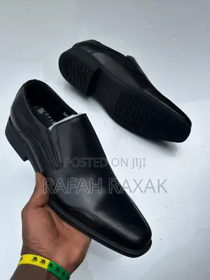 Original Men’S Black Clarks Gentle Leather Shoes